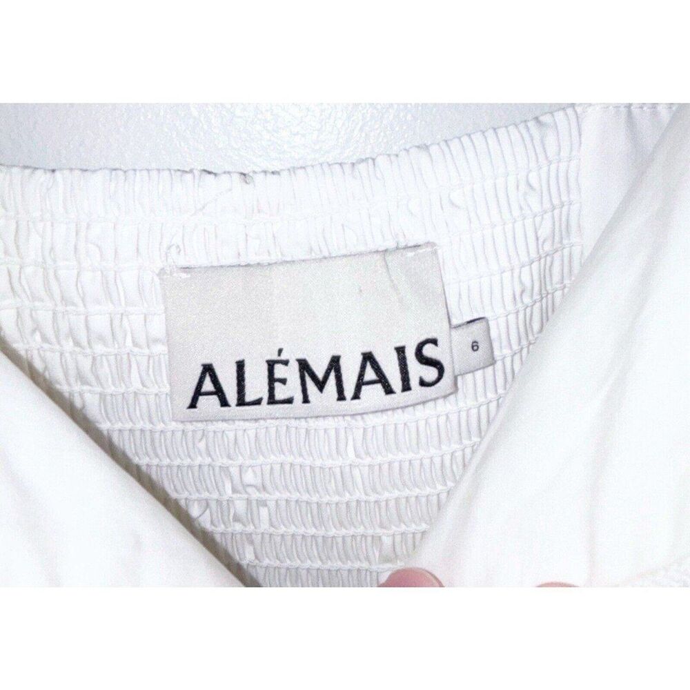 Alemais Selene White Organic Cotton Midi Dress Size 6 - Picture 12 of 12